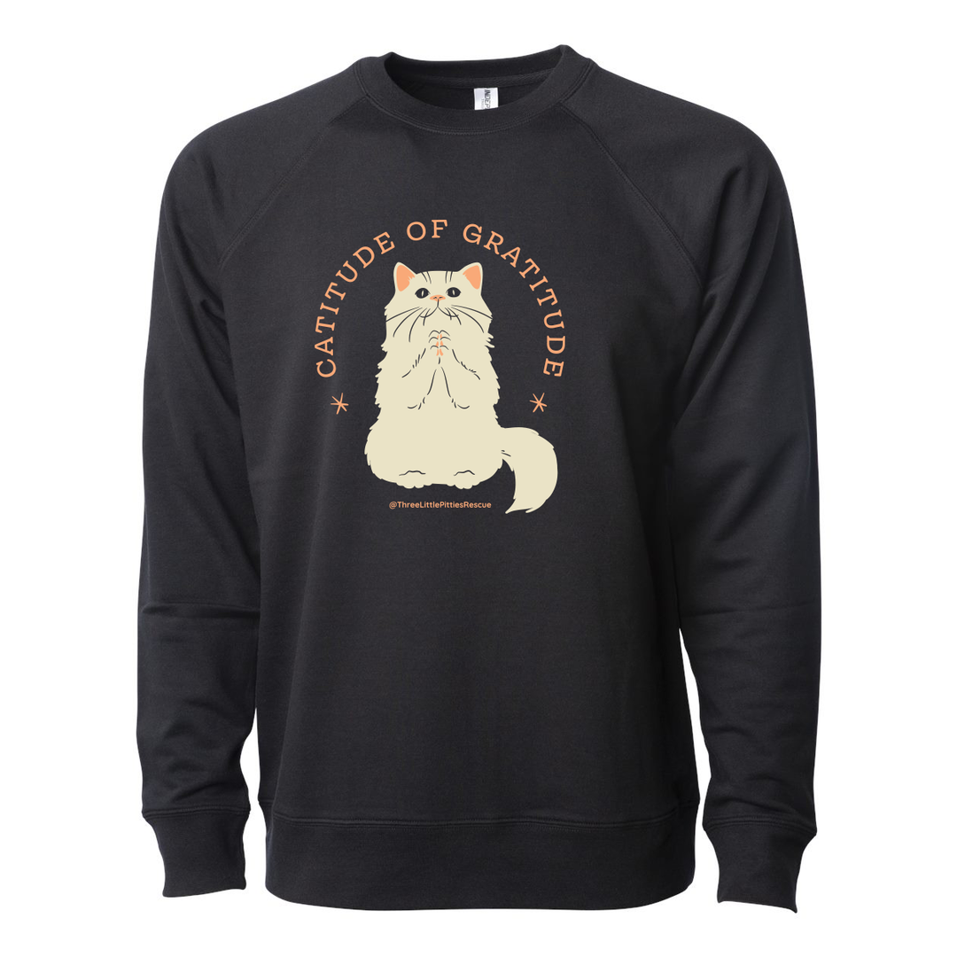 PREORDER "Catitude of Gratitude" Lightweight Crewneck