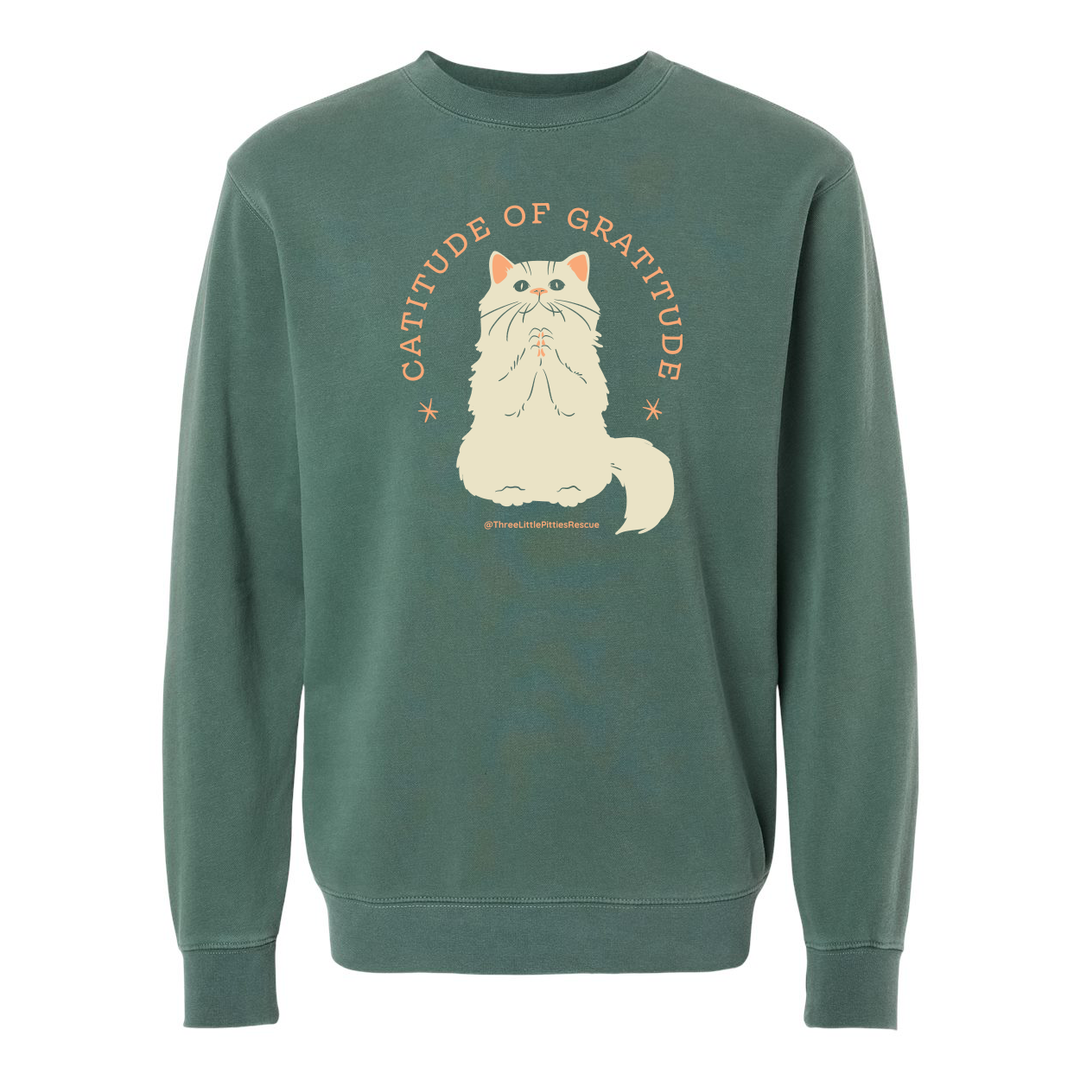 PREORDER "Catitude of Gratitude" Midweight Crewneck