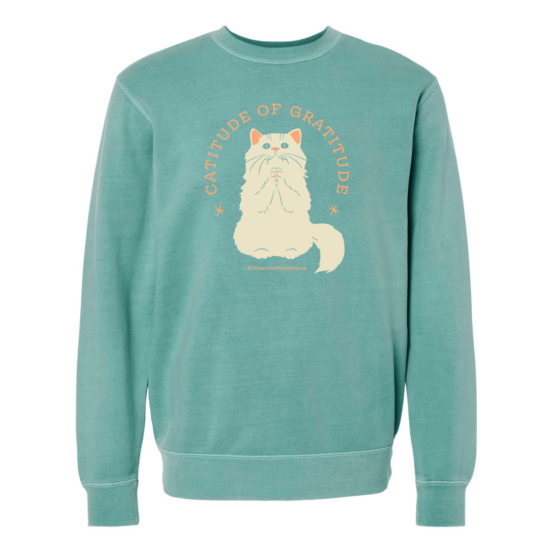 PREORDER "Catitude of Gratitude" Midweight Crewneck