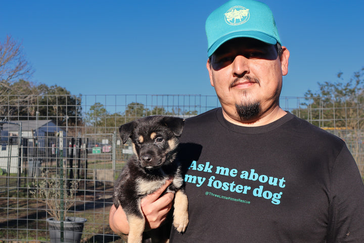 "Ask Me About My Foster Dog" Unisex Tee