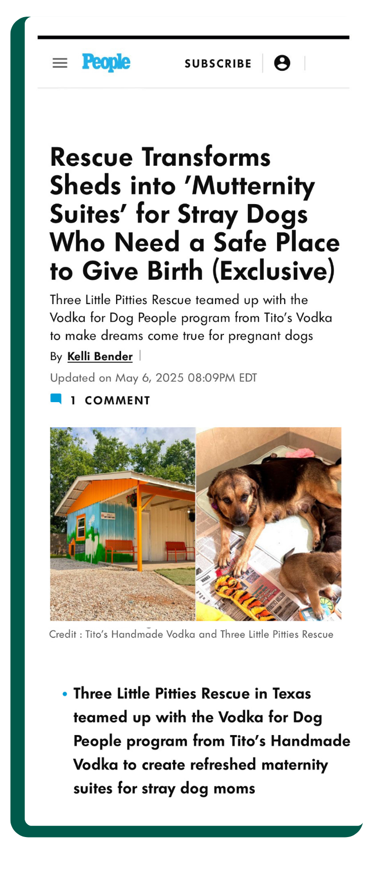 Article preview: People Magazine — Mutternity Suites